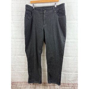 Lee Riders Jeans Womens Plus Size 22W Petite Black Relaxed Fit